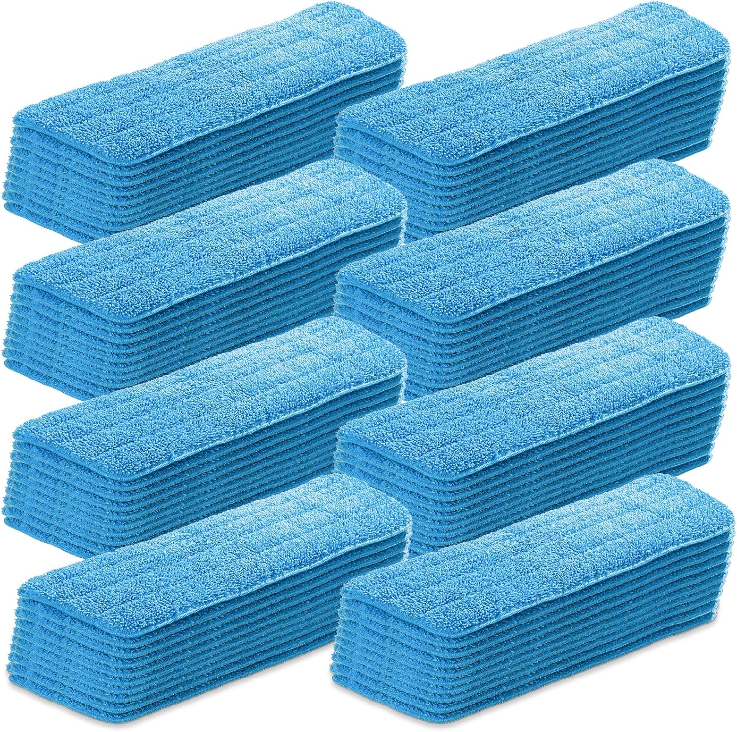40 Pack Microfiber Mop Pads Machine Washable Cleaning Flat Mop Head Replacement Reusable Household Pads for Hardwood and Hard Surface Floor Cleaning and Scrubbing