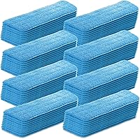 Vista 1 de 40 Pack Microfiber Mop Pads Machine Washable Cleaning Flat Mop Head Replacement Reusable Household Pads for Hardwood and Hard Surface Floor Cleaning