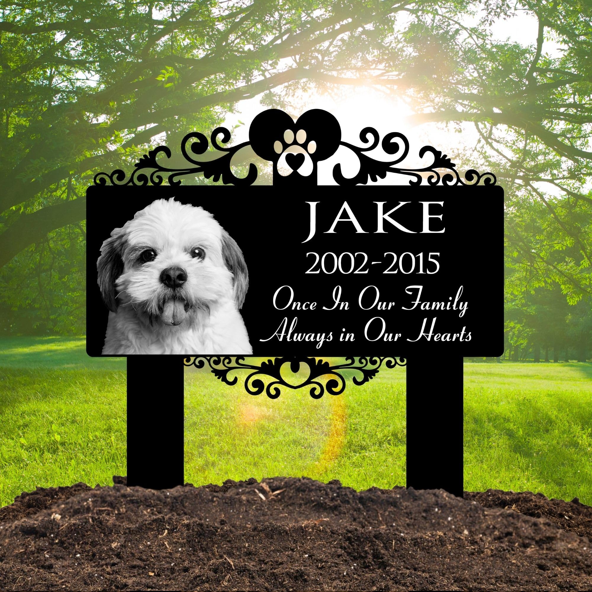 HEGANITS Custom Pet Grave Markers Dog | Simple Custom Pet Headstones for Dogs | Best Rustic Gifts to Remember Your Four-Legged Companions |
