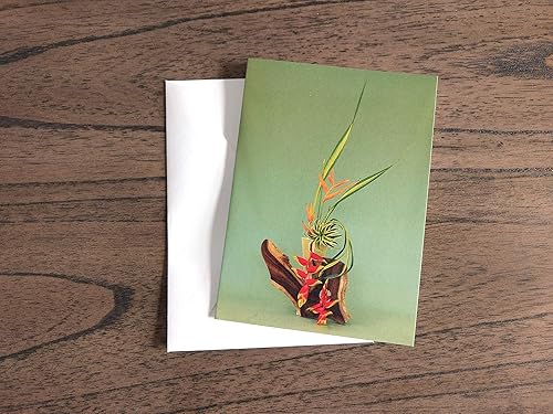 Miniatura 3 de Blank Note Cards Set, Original Art Blank Greeting Cards, Eco Friendly Notecards with Ikebana Flower Photo, Eco Friendly Recycled Paper Stationery