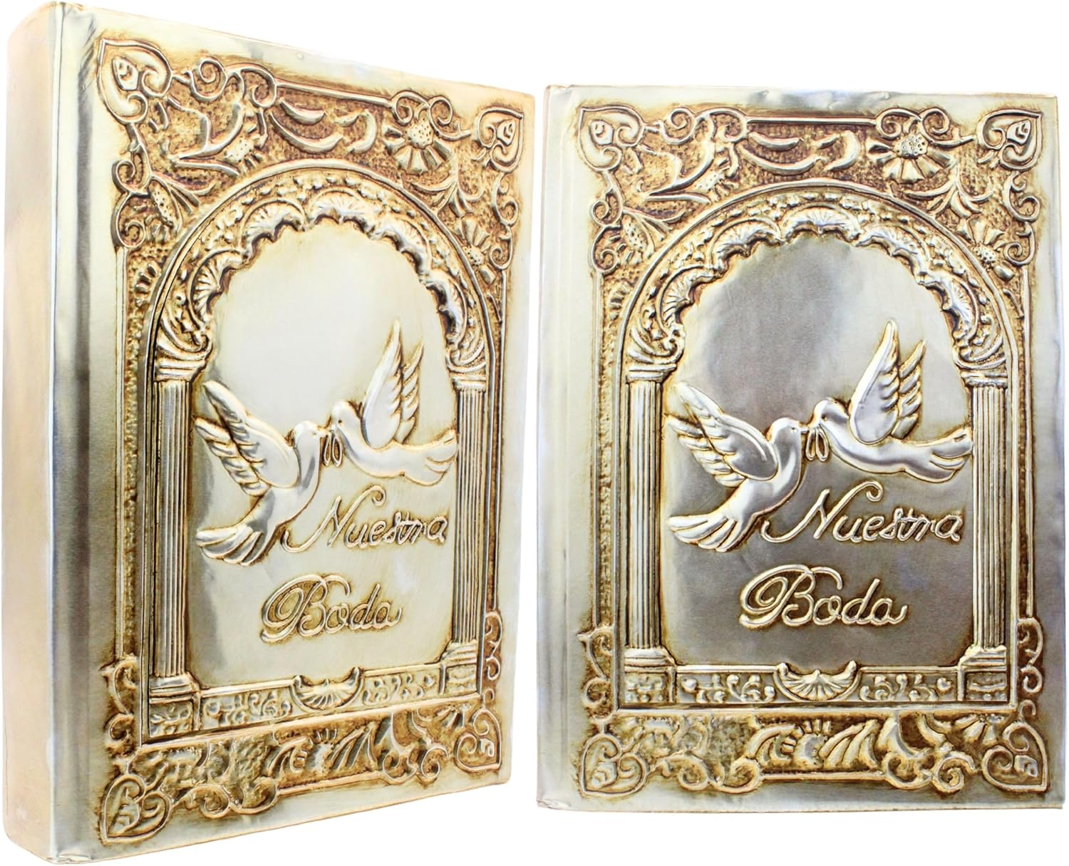 Biblia catolica en espanol para boda Metalic Beautiful Cover for Wedding Bible - Spanish Bible Large Print - biblia para boda - La biblia en espanol letra Grande - biblia y Rosario para boda catolica
