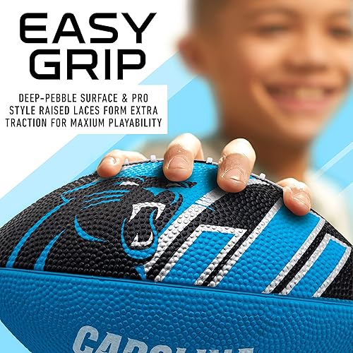 Vista 143 de Franklin Sports NFL Team Footballs - Rubber Youth Mini Balls for All Teams - Kids 8.5" Football + Air Pump Sets - Official NFL Licensed
