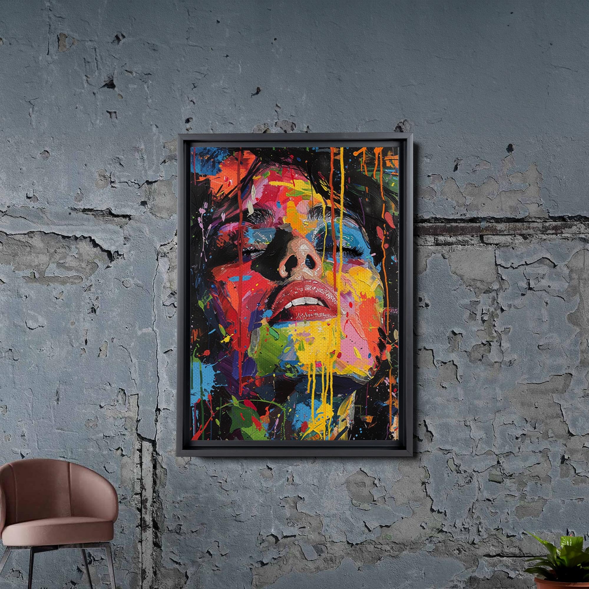 Amazon.com: Colorful Ethnic Woman Canvas Wall Art, Beautiful and