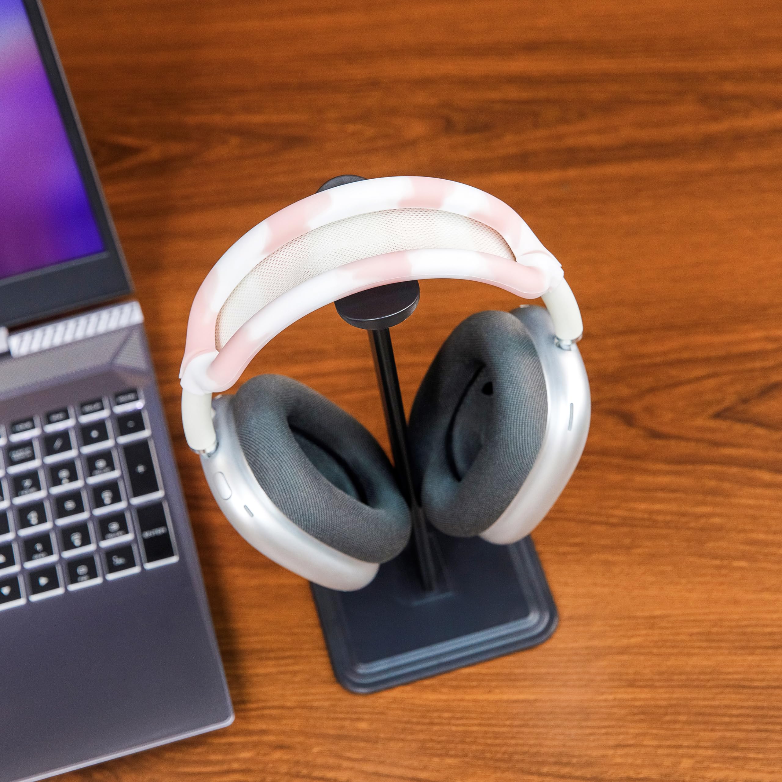 WC BandZ Max – silikonowa osłona pałąka do AirPods Max 1 i 2 | Od Wicked Cushions | Większy komfort i ochrona; dostępne we wzorach Wicked | Różowy Marmur