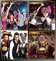 Vista 4 de Máscara de baile de máscaras real veneciana, máscara steampunk de media mascarada, accesorio de disfraz barroco