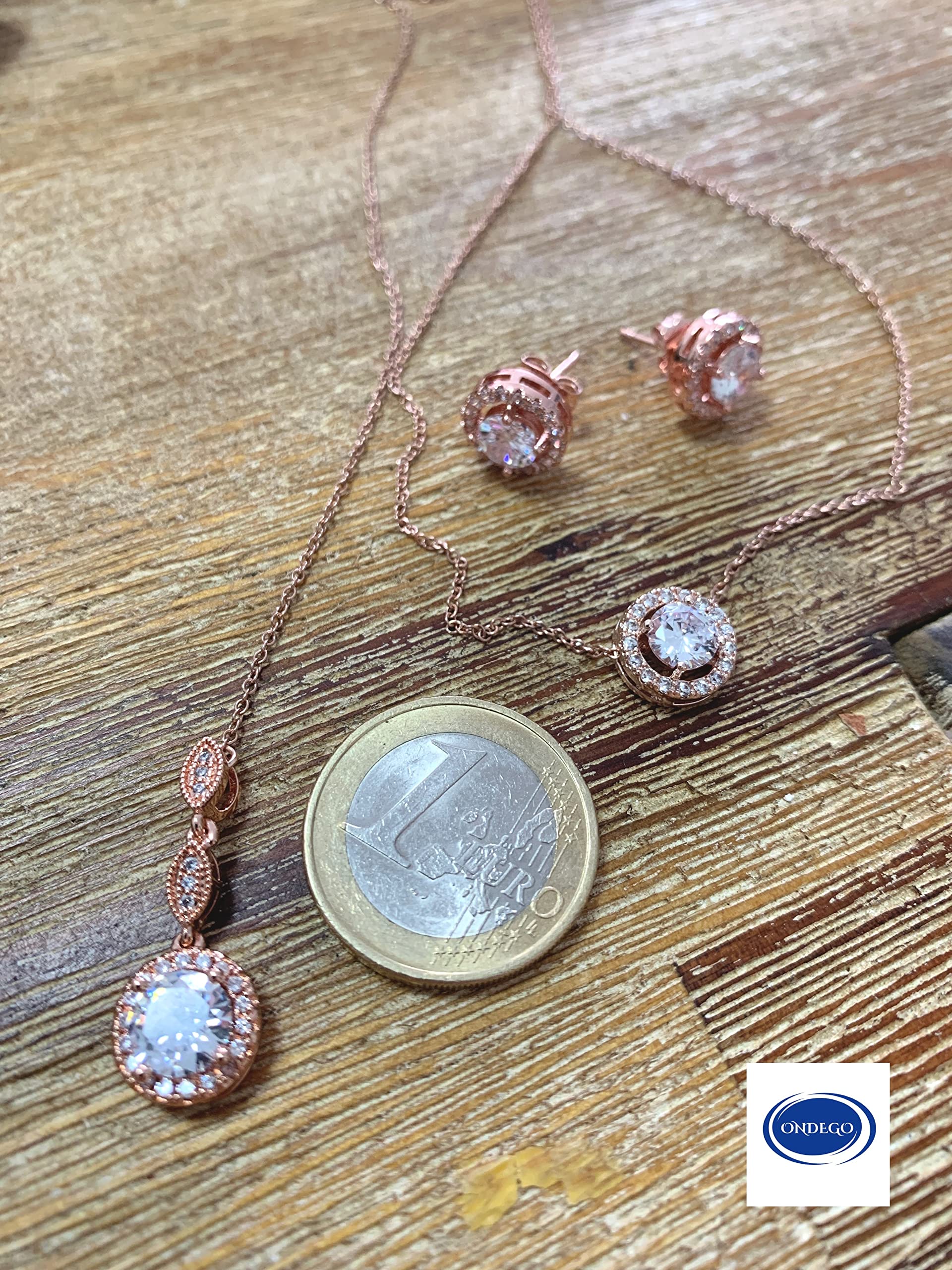 Rückenkette verstellbar rosegold Kette hinten Brautschmuck Schmuckset