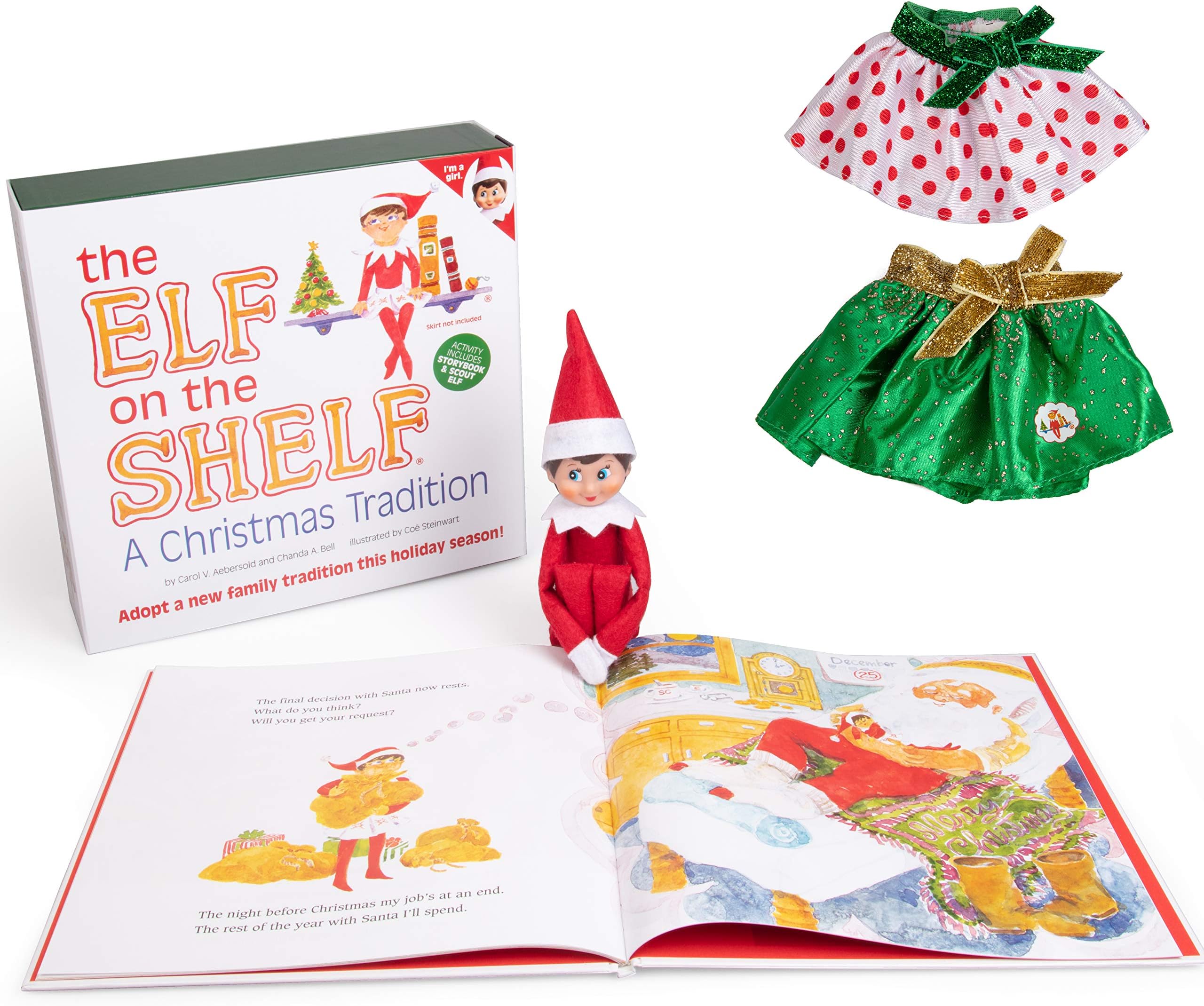 doll Girl Edition with North Pole Blue Eyed Girl and Girl Character Themed Storybook with Snowflake Skirt