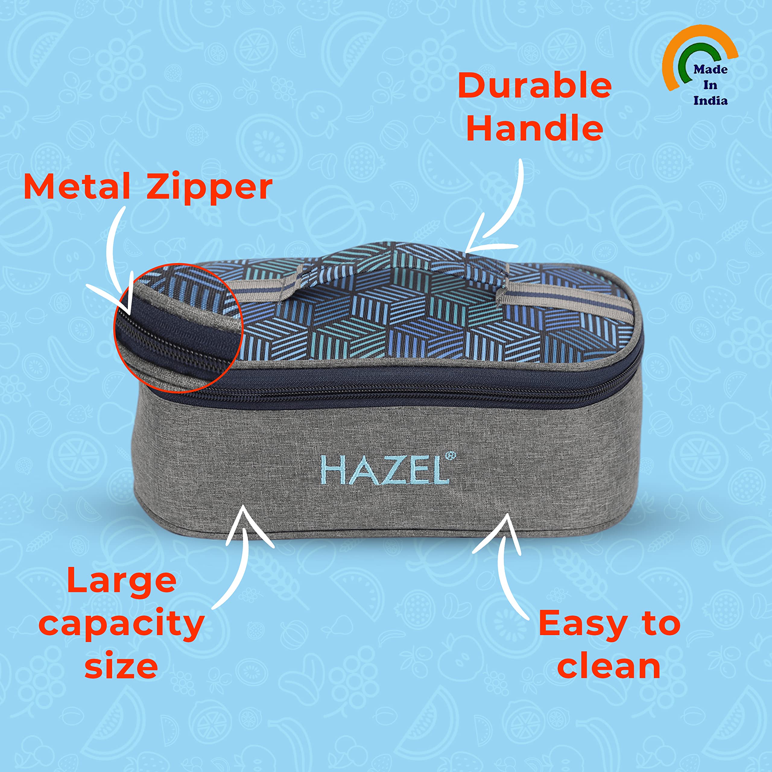 HAZEL Flat Lunch Bag - Office & Commute -3