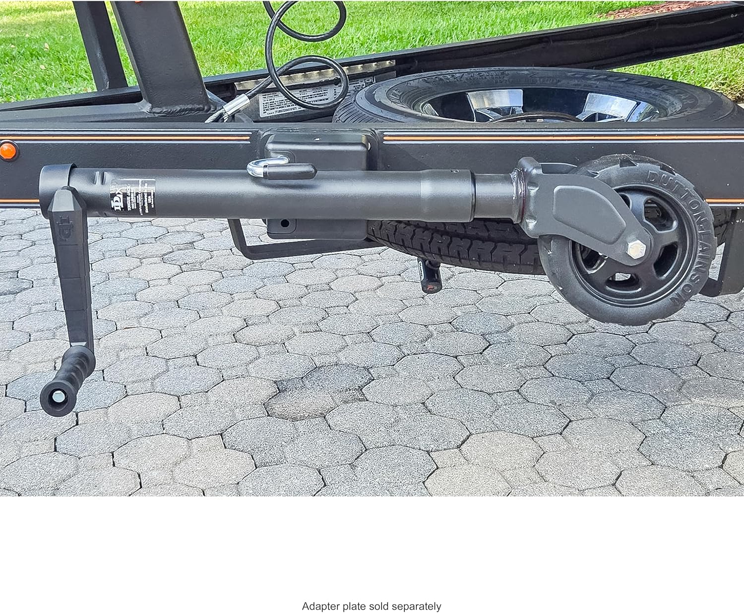 Dutton-Lainson Company - DLx-P Tongue Jack - Swivel Marine Tongue Jack for Boat and Trailer Applications - 1500lb. Capacity, 12" Total Travel, Heavy Duty with Wheel, Bolt On Installation - Made in USA