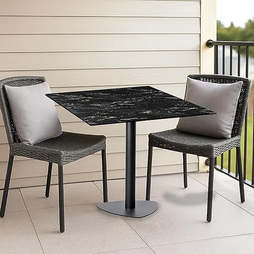 Letizia Black Balcony Table 60x60cm
