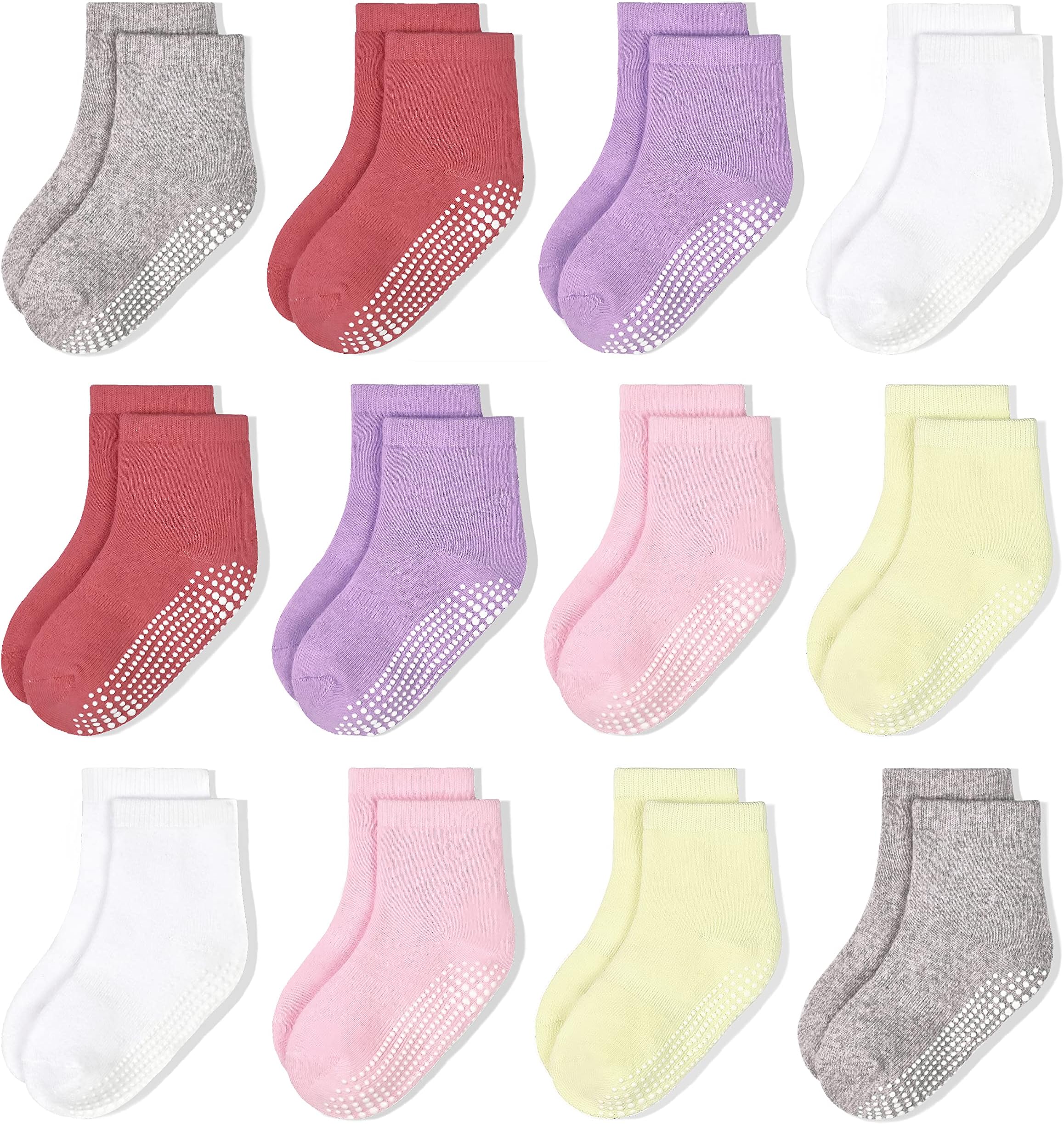 HYCLESNon-Slip Toddler Socks With Grips Kids Anti Slip Sticky Socks For Infant 1-10 Years Kids Toddler Slipper Socks
