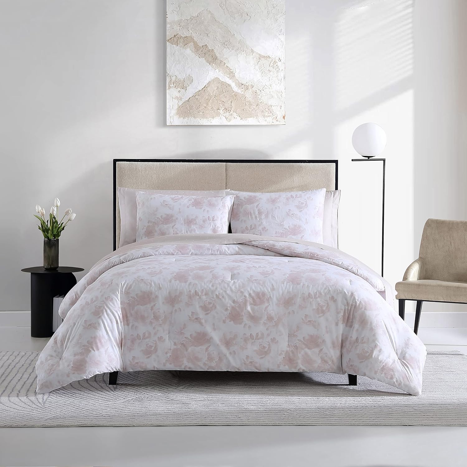 Vera Wang King Duvet Cover Set, Cotton Designer Bedding