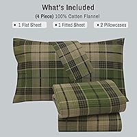 Vista 226 de RUVANTI Flannel Sheets Twin Size - 100% Cotton Double Brushed Twin Sheets Set, Deep Pockets 16 Inches, All Seasons Breathable & Extra Soft Bed Bali