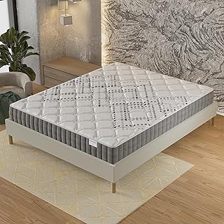 NOVEMBER- Matelas Eliha 90x190cm- Technologie Hybrid: Ressorts ensachés + Mousse HDensité-Épaisseur 20cm- Soutien Tonique & indépendance de Couchage- Label SANITIZED(Anti bactérien/acarien)