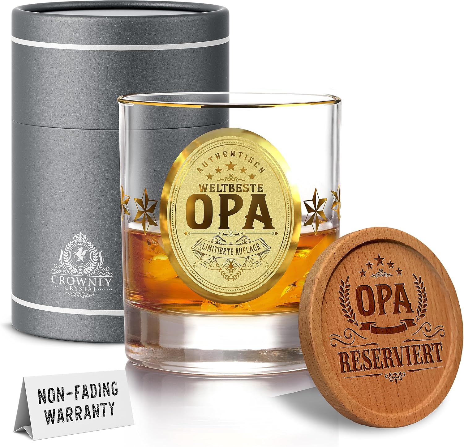 Personalisiertes Whisky-Glas für Opa - Kies®GIFT Gold Opa Geschenkglas Photo 1