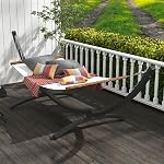 Outsunny 12' Hammock Stand with Steel Frame, Hammock Chair Stand Only for Garden, Camping, Picnic, Outdoor, Patio, 330lbs Capacity, Grey