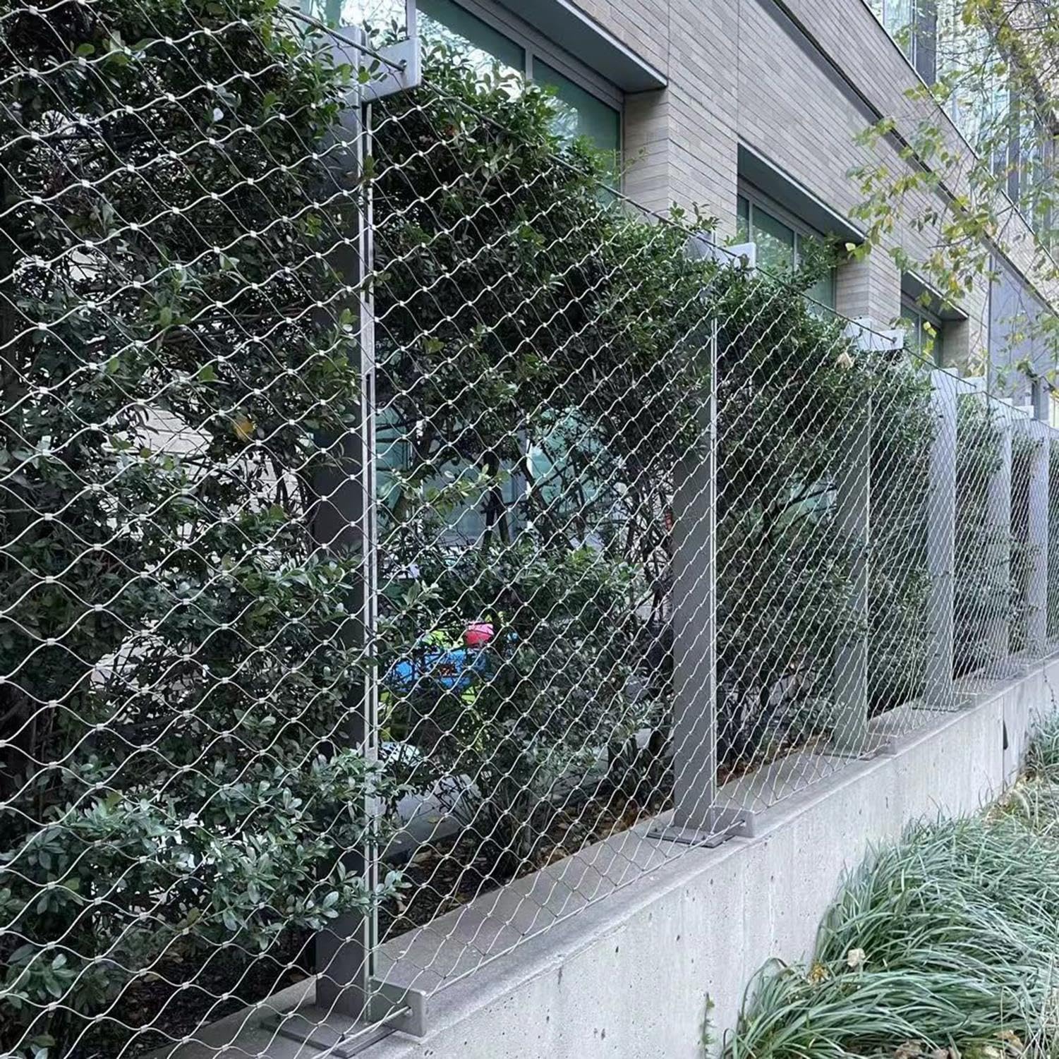 Red de Cuerda Tipo X de Acero Inoxidable, Valla de Seguridad