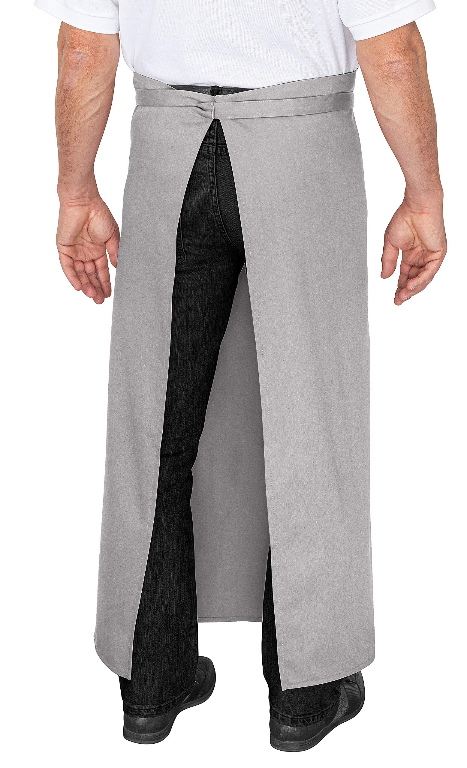 DESERMO - Juego de 10 Delantales de 100 cm x 100 cm (Largo x Ancho), Delantal Profesional Mujer y Hombre, Mezcla innovadora de algodón y poliéster, Color Gris