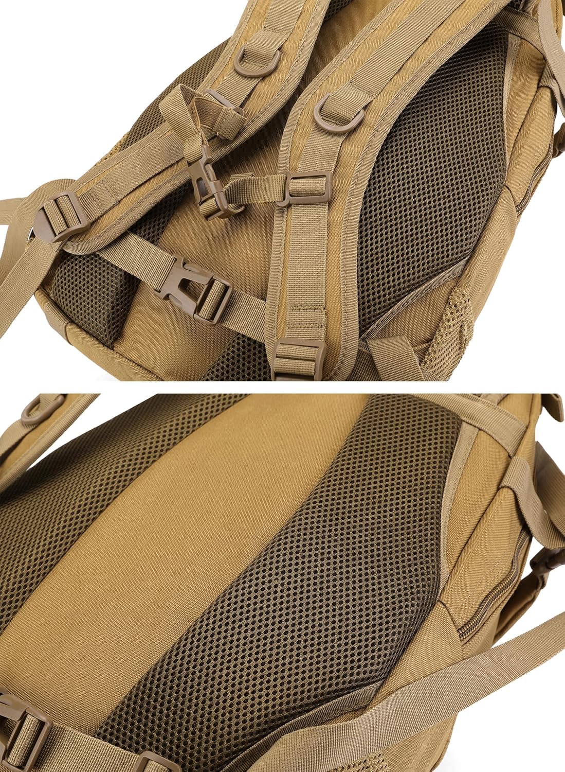 HOW'ON Hunting Backpack 30L Outdoor Waterproof Camo Hunting Pack Khaki