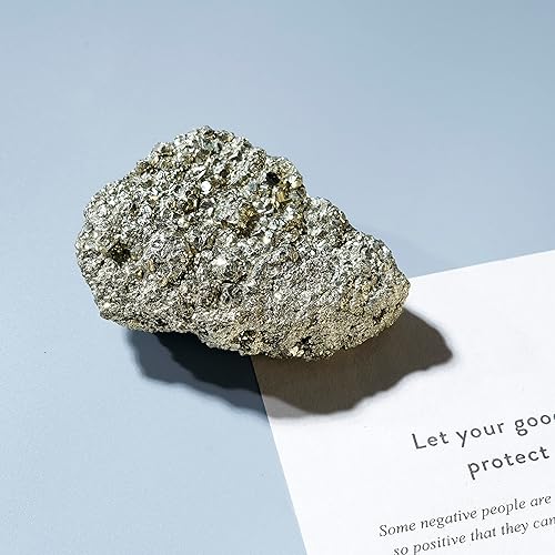 Miniatura 8 de Geoda de racimo de cristales en bruto de pirita dorada de 03 a 05 libras geodas de alta energía con propiedades curativas locos cristal de reiki de