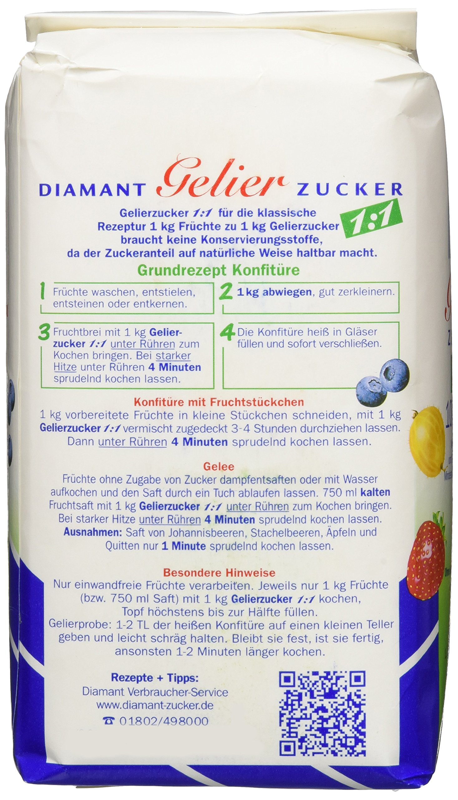 Kölner Diamant Gelierzucker 1:1, 10er Pack (10x 1000 g Packung)