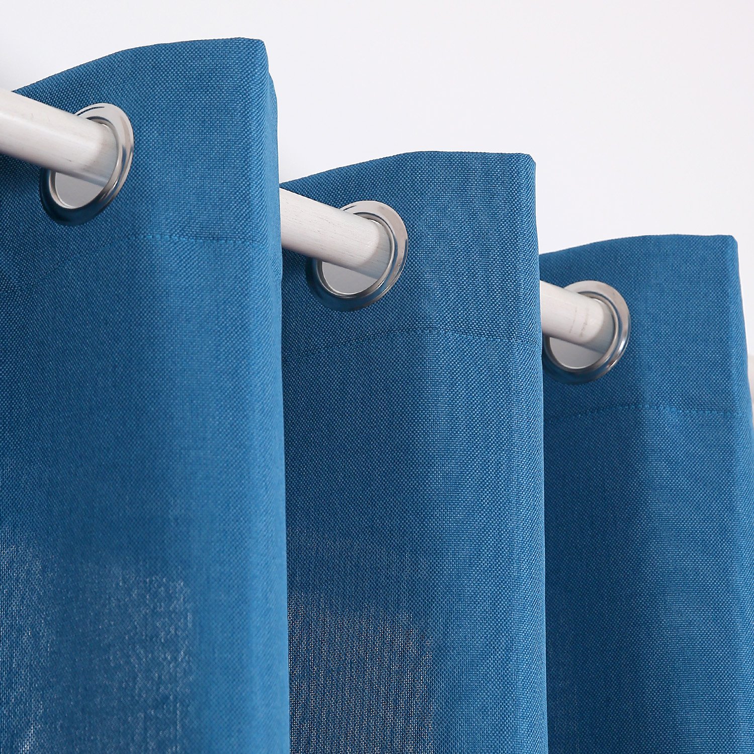 Habitación Deconovo oscurecimiento ojal sintética lino cortinas con textura para salón