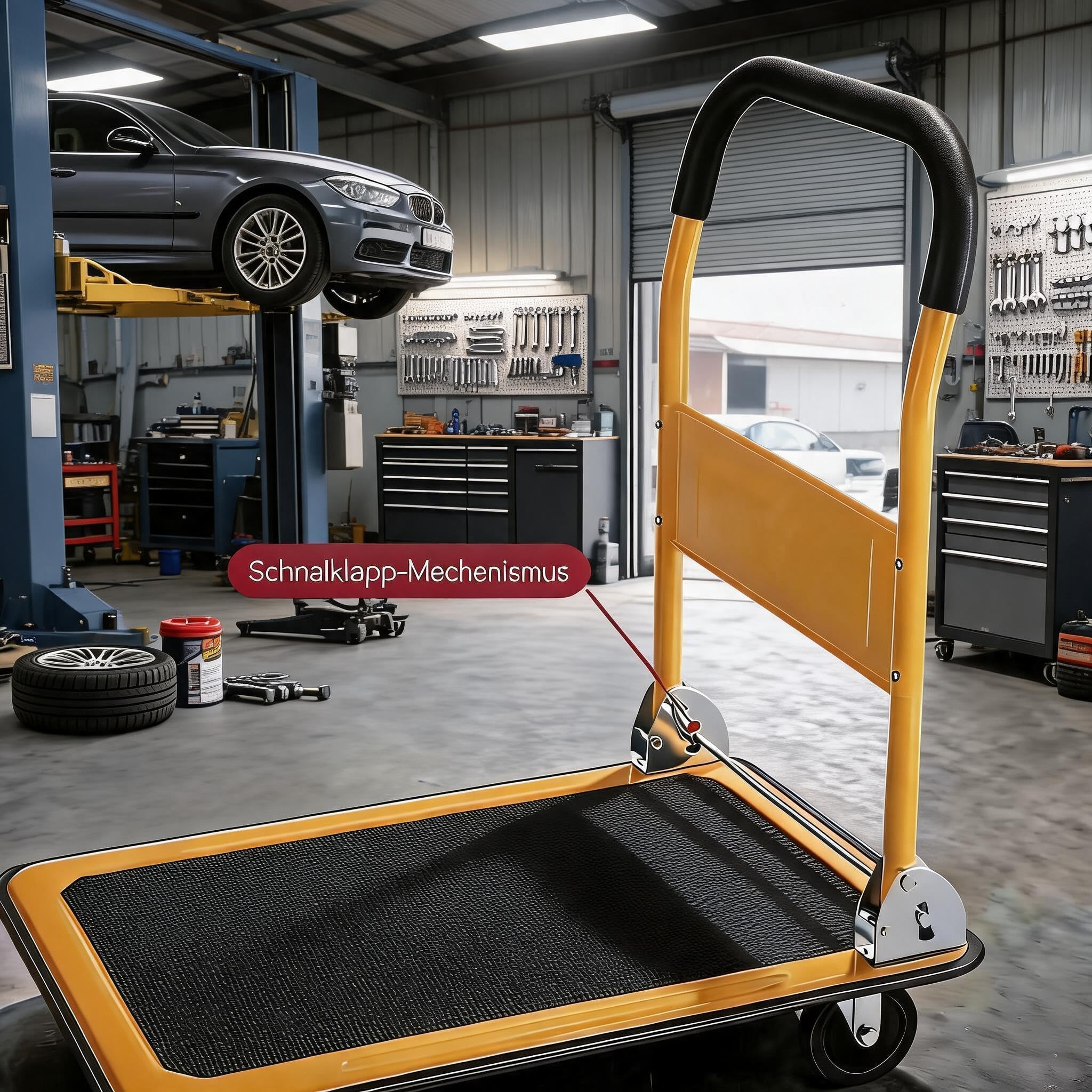 Garvee Chariot Transport Pliable 200kg – Plateforme 73x47cm, roulettes