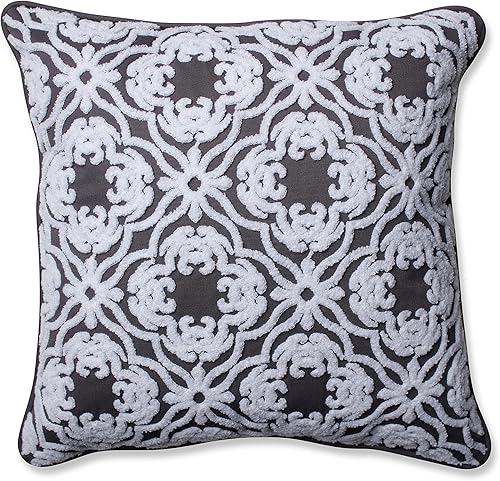 Vista 8 de Pillow Perfect Trellis - Almohadas para interiores y exteriores, 2 unidades, lumbares, 11.5 x 18.5, negro Kirkland negro