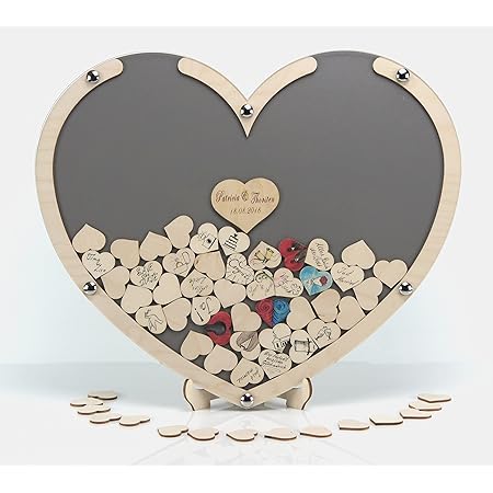 Laserano Hochzeit Gastebuch Alternative Holz Herz Personalisierbar Wunschgravur Amazon De Kuche Haushalt Wohnen