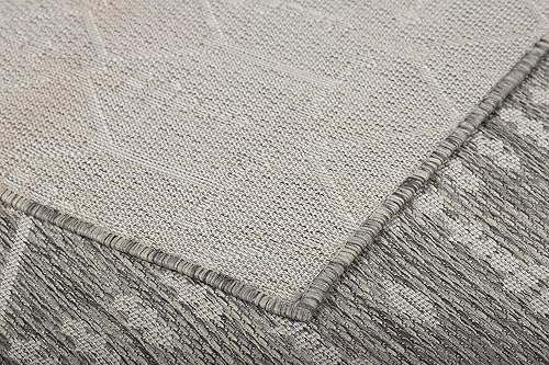 Vista 127 de Adiva Rugs - Alfombra para interior y exterior, tapete fácil de limpiar, resistente a la intemperie y las manchas, para comedor, patio, terraza