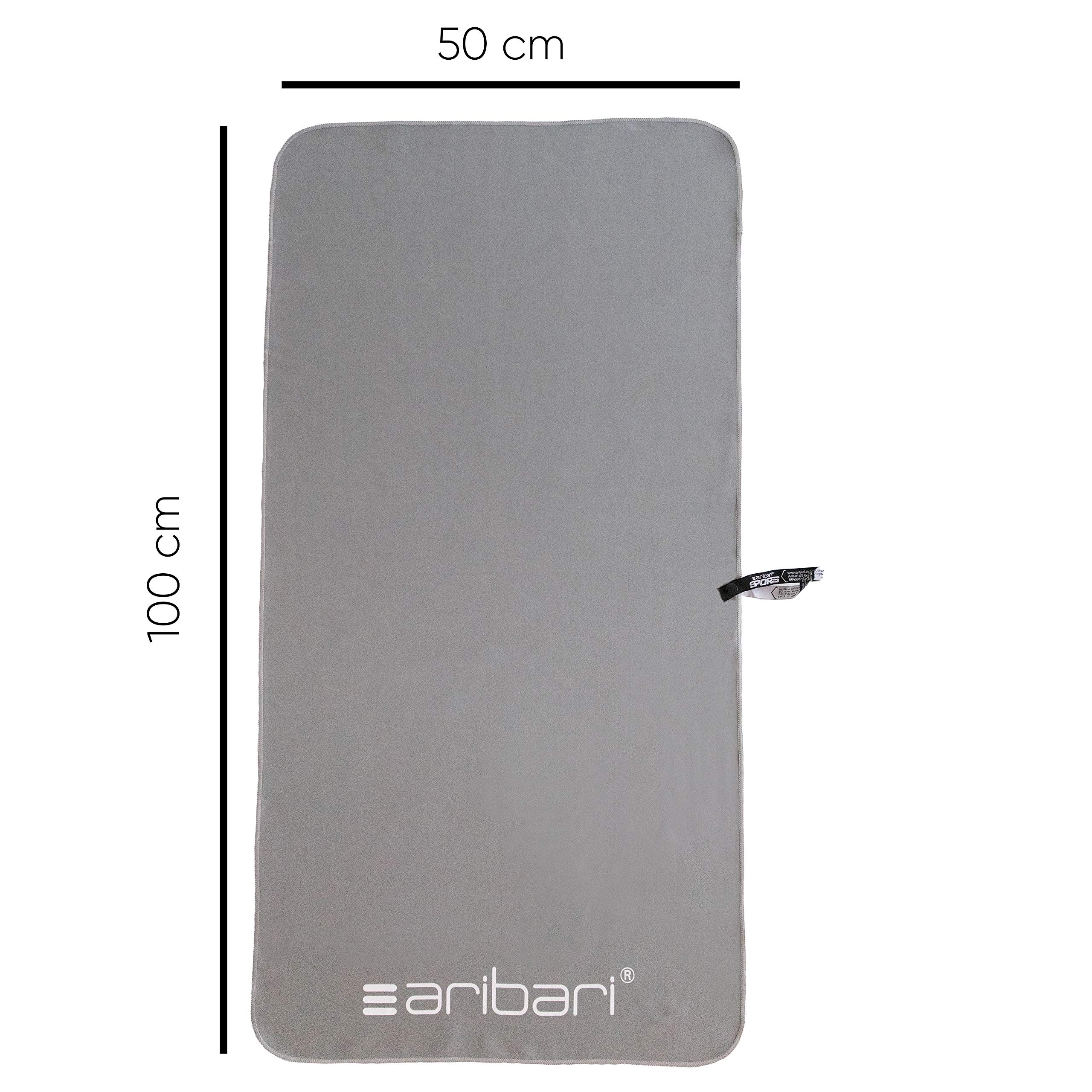 Aribari Sport Towel, microfibre towel, compact, ultra light and fast drying, ideal for fitness and travelling - Image 2