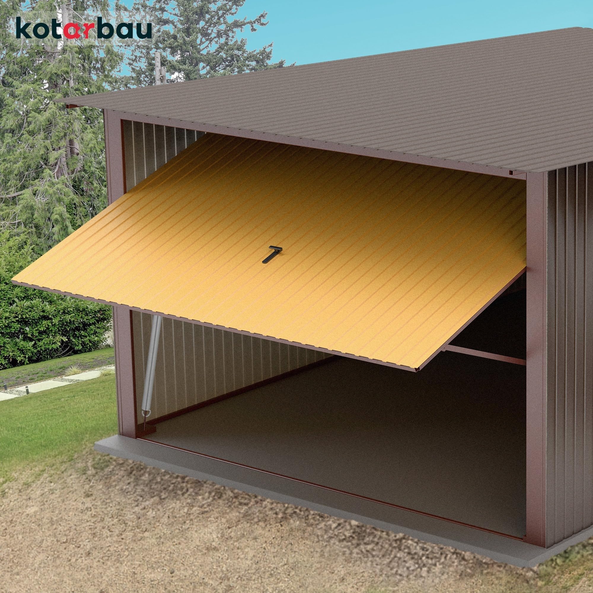 KOTARBAU® Set di 2 Molle a torsione per cancello del garage 490 mm Molla a torsione per cancello del garage Molla di trazione per cancello del garage