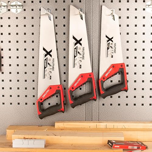 Miniatura 8 de HAUTMEC Sierra de mano compacta X-Sharp de 14 pulgadas para cortes comodidad, calidad y precisión, sierra de mano de corte fino con 12 dientes de