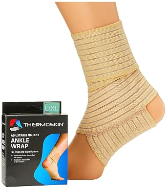Thermoskin Elastic Ankle Wrap - Beige - Large/Xlarge