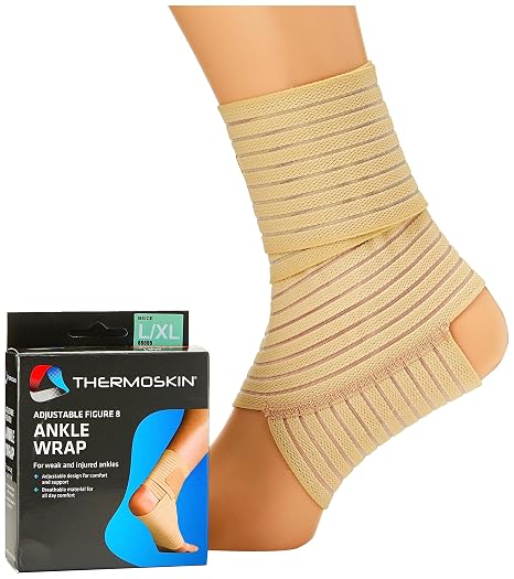 Thermoskin Elastic Ankle Wrap - Beige - Large/Xlarge