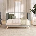 Dream On Me Hygge 5-in-1 Convertible Crib in Sea Grass&Vintage Oak, JPMA & Greenguard Gold Certified, Converts from Baby Crib to Toddler Bed, Daybed/Kids Sofa and Full-Size Bed