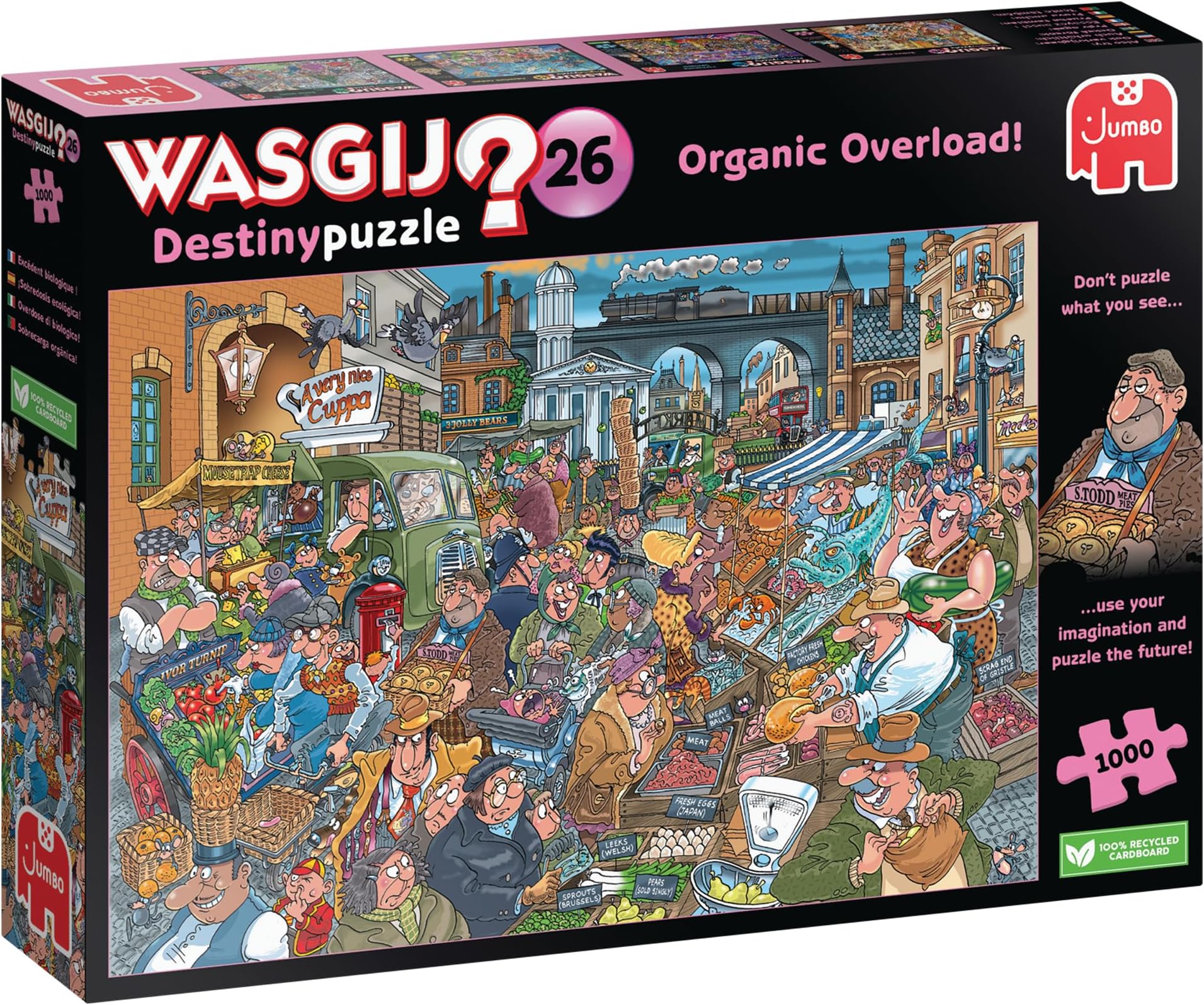Wasgij Destiny 26, Organic Overload - 1000 Piece Jigsaw Puzzles for Adults - Fun, Challenging & Brainteasing Adults Jigsaw Puzzle - Puzzle the Future - 100% Recycled Cardboard - 1000pcs - Jumbo