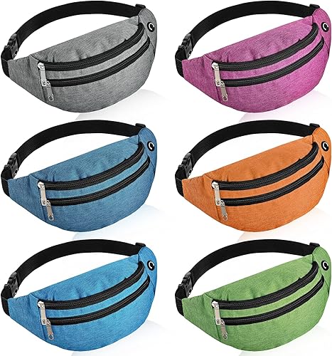 Riñonera holográfica brillante con bolsas y cinturón ajustable, impermeable, de neón, de poliuretano, para viajes, correr, fiestas, Variado,