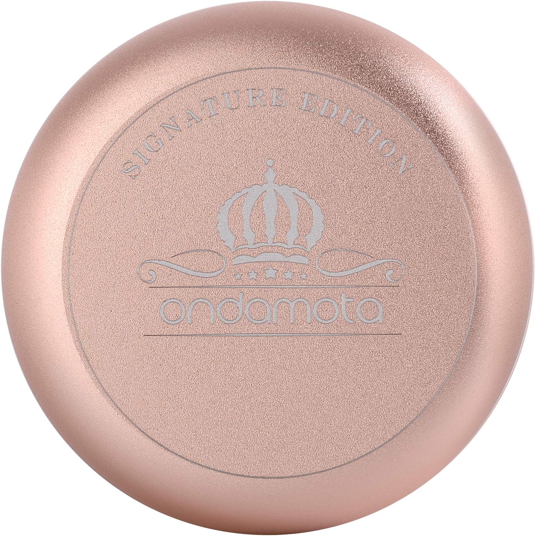 Herb Storage Container in Sturdy, Air Tight Aluminum from ONDAMOTA. 2.1" Wide, 1" High Holds 3.5 Gram. Keeps Fresh, Locks in Aroma. Conveniently Fits in Pocket, Purse, Backpack, Drawer (Rose Gold)