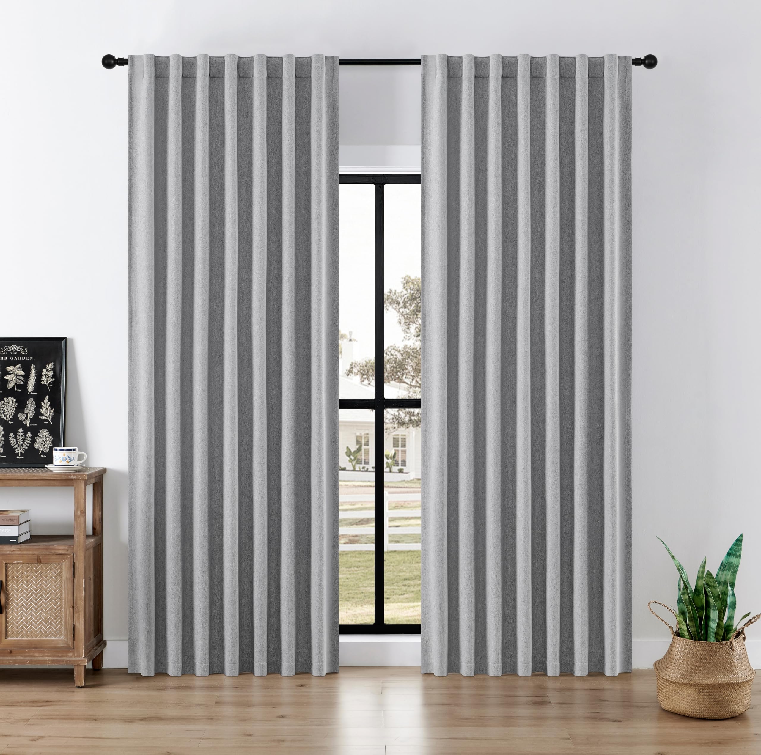 Snapklik Faux Linen Blackout Curtains For Bedroom Light Grey snapklik-faux-linen-blackout-curtains-for-bedroom-light-grey