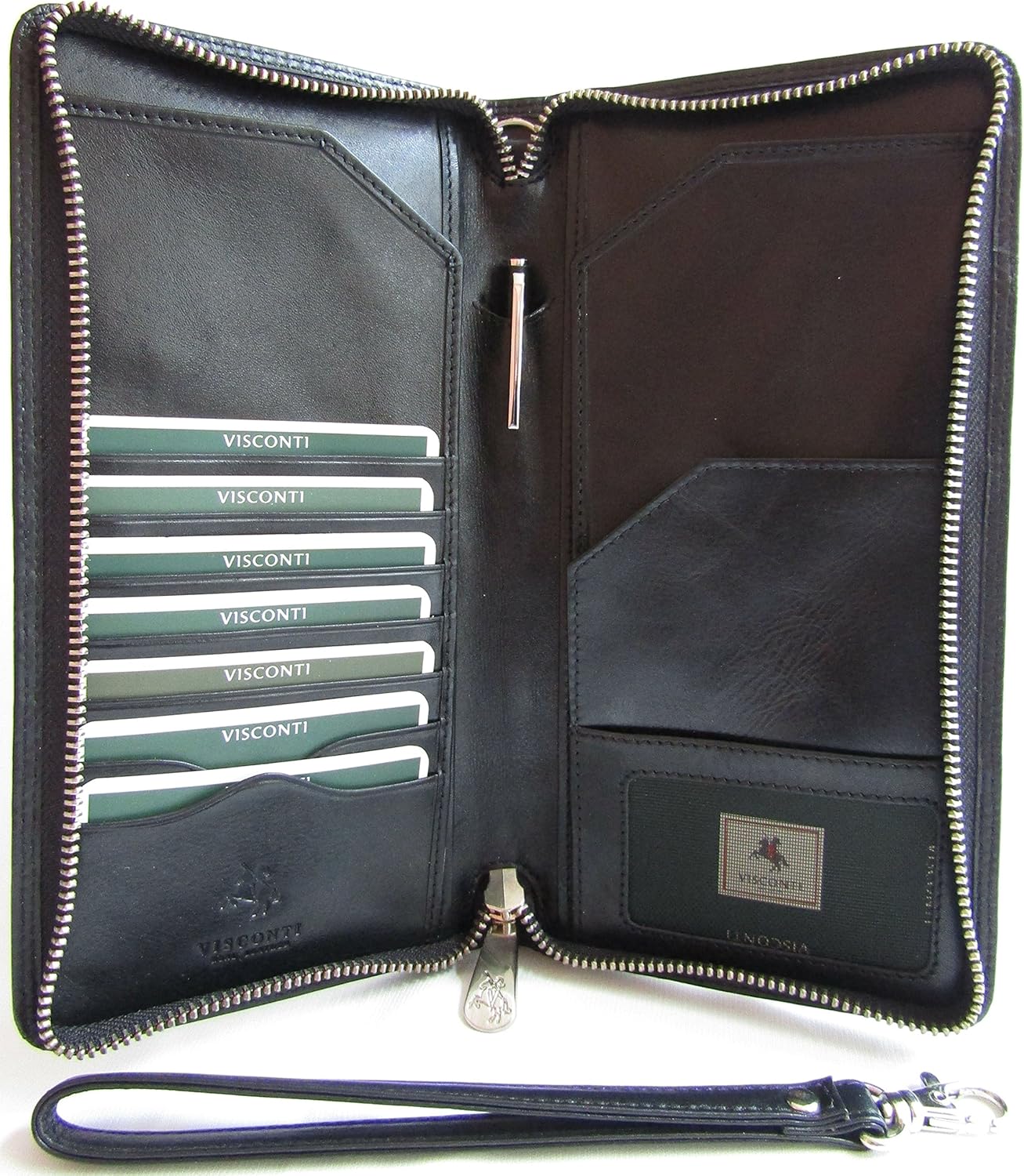 New Unisex Visconti Italian Style Leather Passport Travel RFID Anti