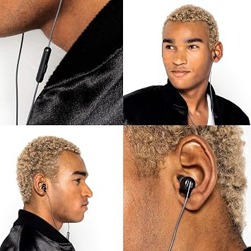 Skullcandy Inkd+ Wired Earbuds with 3.5mm AUX Plug, Noise Isolating Fit, in-Line Microphone Call and Track Control, Ear Gel Sizes Included for Custom Fit, Convenient for Travel - Black
