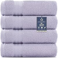 Vista 72 de COZYART - Juego de 6 toallas de baño de algodón turco, color verde salvia, gruesas suaves absorbentes duraderas, 19.17 oz/yd², incluye 2 toallas