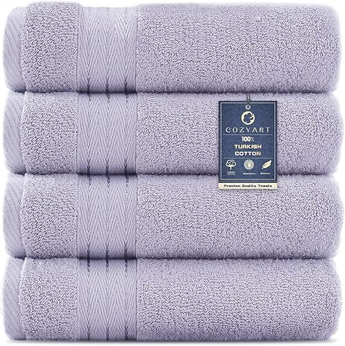 Miniatura 72 de COZYART - Juego de 6 toallas de baño de algodón turco, color verde salvia, gruesas suaves absorbentes duraderas, 19.17 oz/yd², incluye 2 toallas