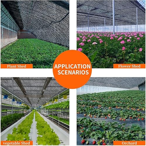 Miniatura 7 de Tela de sombra 40 % de 10 x 20 pies, cubierta de tela para jardín con ojales reforzados, red de protección solar duradera, protección contra el