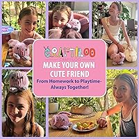 Vista 4 de CRAFTILOO Kit de Telar para Tejer y Ganchillo para Niños Kit de Ganchillo para Principiantes Kit de Tejer para Principiantes Telar de Tejer Kits