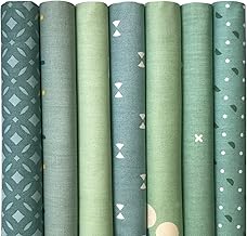 Mililanyo 7pcs 18x22inches (46x56cm) Vivid Cotton Fabric Floral Pre-Cut Quilt Squares Fat Quarters Fabric Bundles for Sewing & Quilting