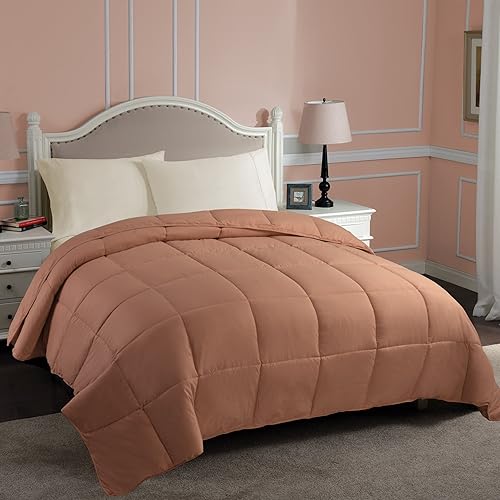 Miniatura 8 de Edredón clásico para todas las temporadas Down Alternative construcción deflector, king, color azul aster, Camel, King