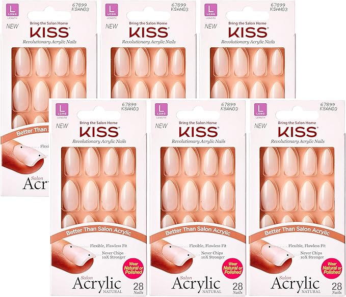 Kiss Salon Acrylic Natural Forbidden 6-Pack