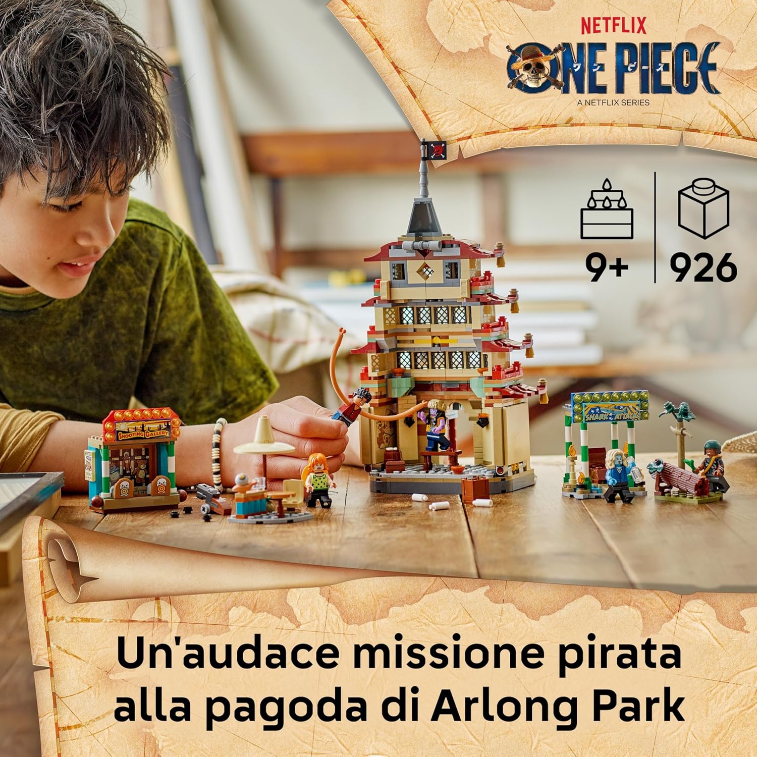 ONE PIECE Battaglia ad Arlong Park - Giocattolo Interattivo con 5 Minifigure tra cui Luffy e Nami - Lego - Immagine 1